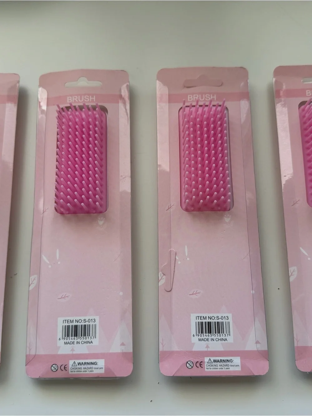 Cute Kids Hair Brush - Pink & Lavender Cartoon Design